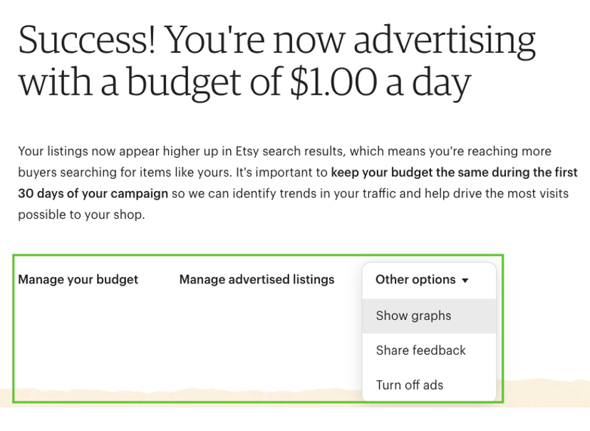 a picture showing a successful set up completion page