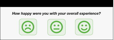 A customer feedback example using the CSAT system