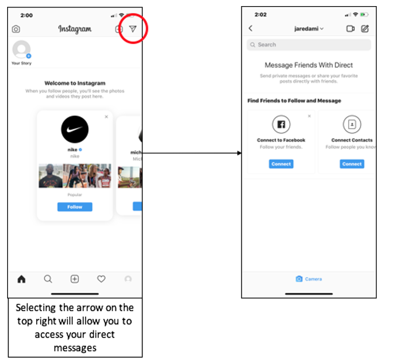 Direct messages on Instagram for small businesses