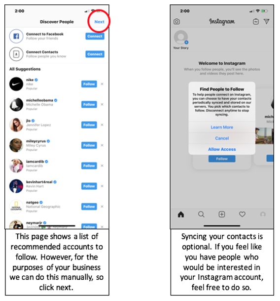 How to sync contacts on Instagram for small businesses